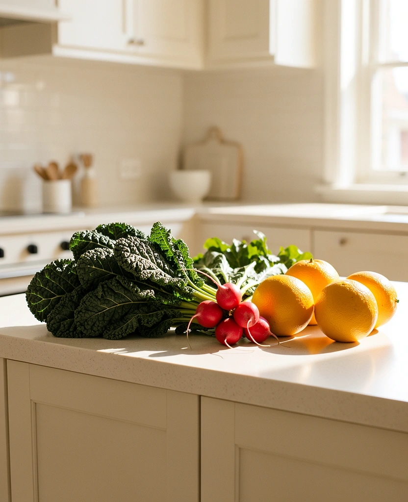 Frische gesunde Zutaten für individuelle Ernährungspläne